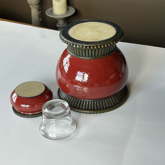 VTG PartyLite Moroccan Spice candle decor, pillar & votive/tealight holder - Picture 8 of 9